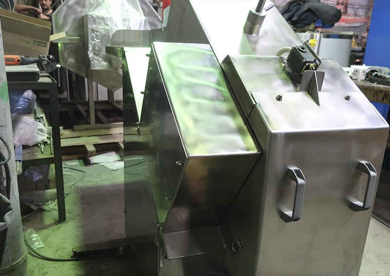 Butter shavings after the crusher